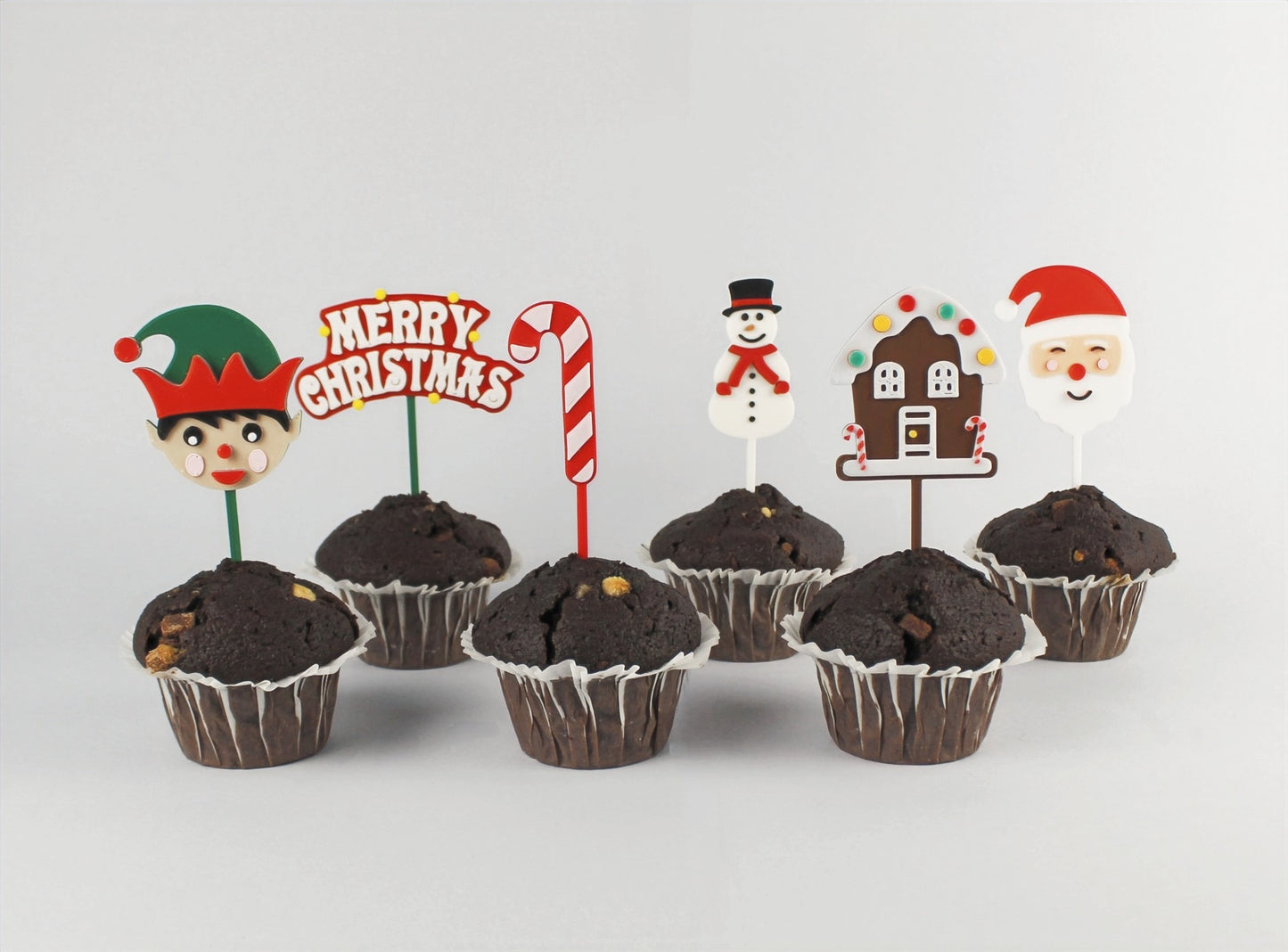 3D Printed Christmas Cupcake Toppers