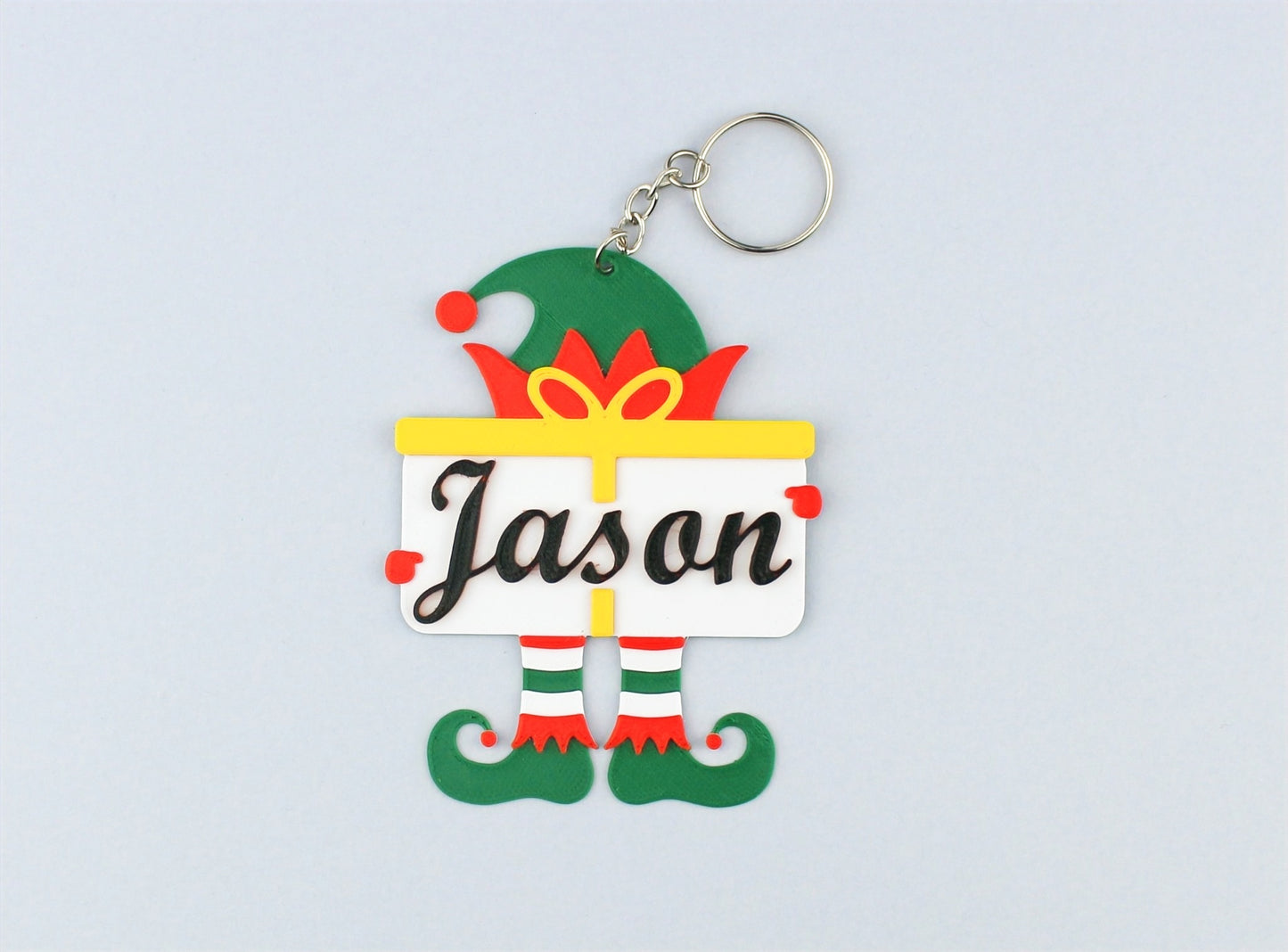 Personalised Elf Ornament with a Keychain - Jason