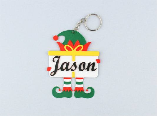 Personalised Elf Ornament with a Keychain - Jason