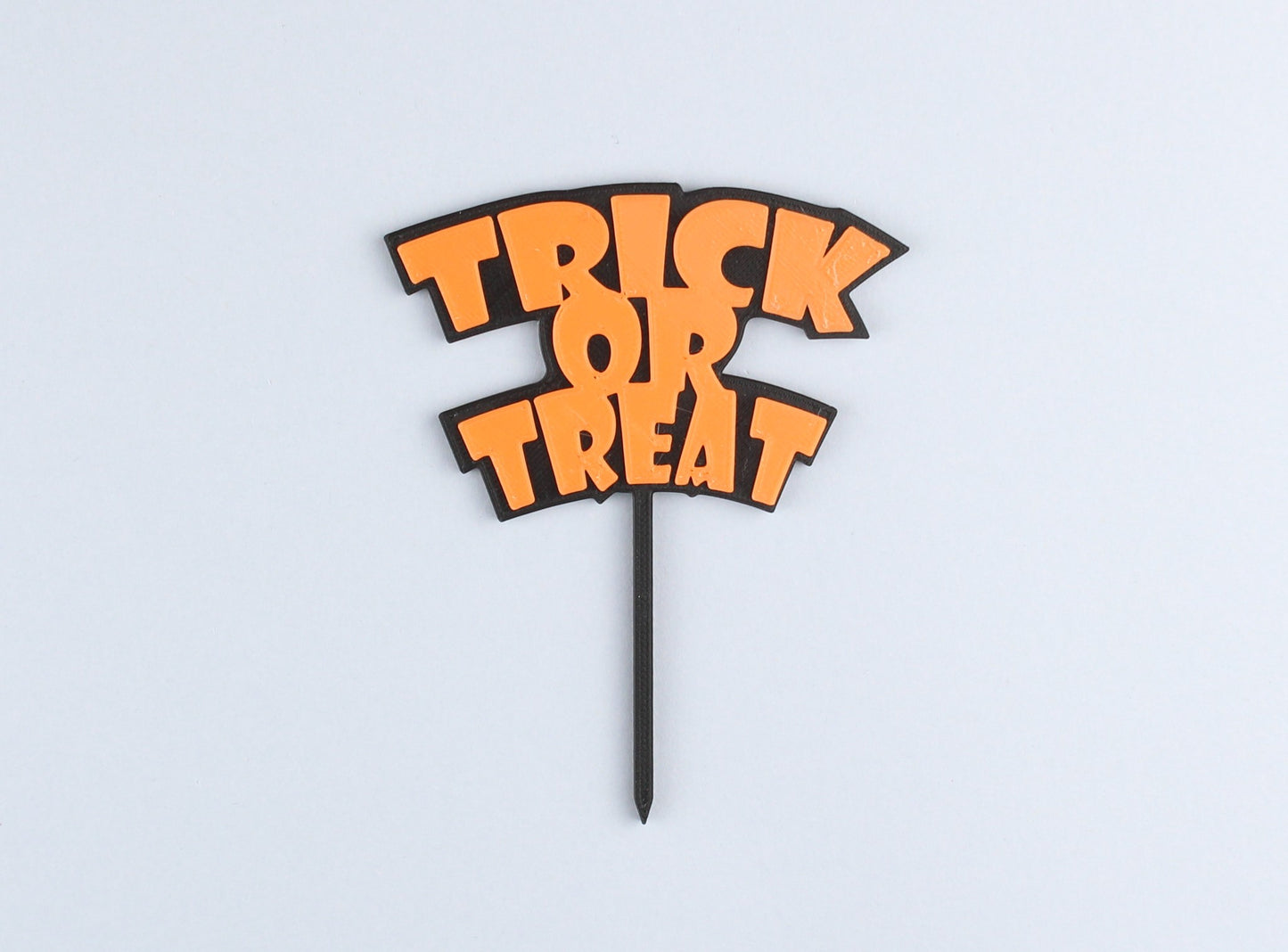 3D Printed Halloween Spooky Trick Or Treat Cupcake Topper