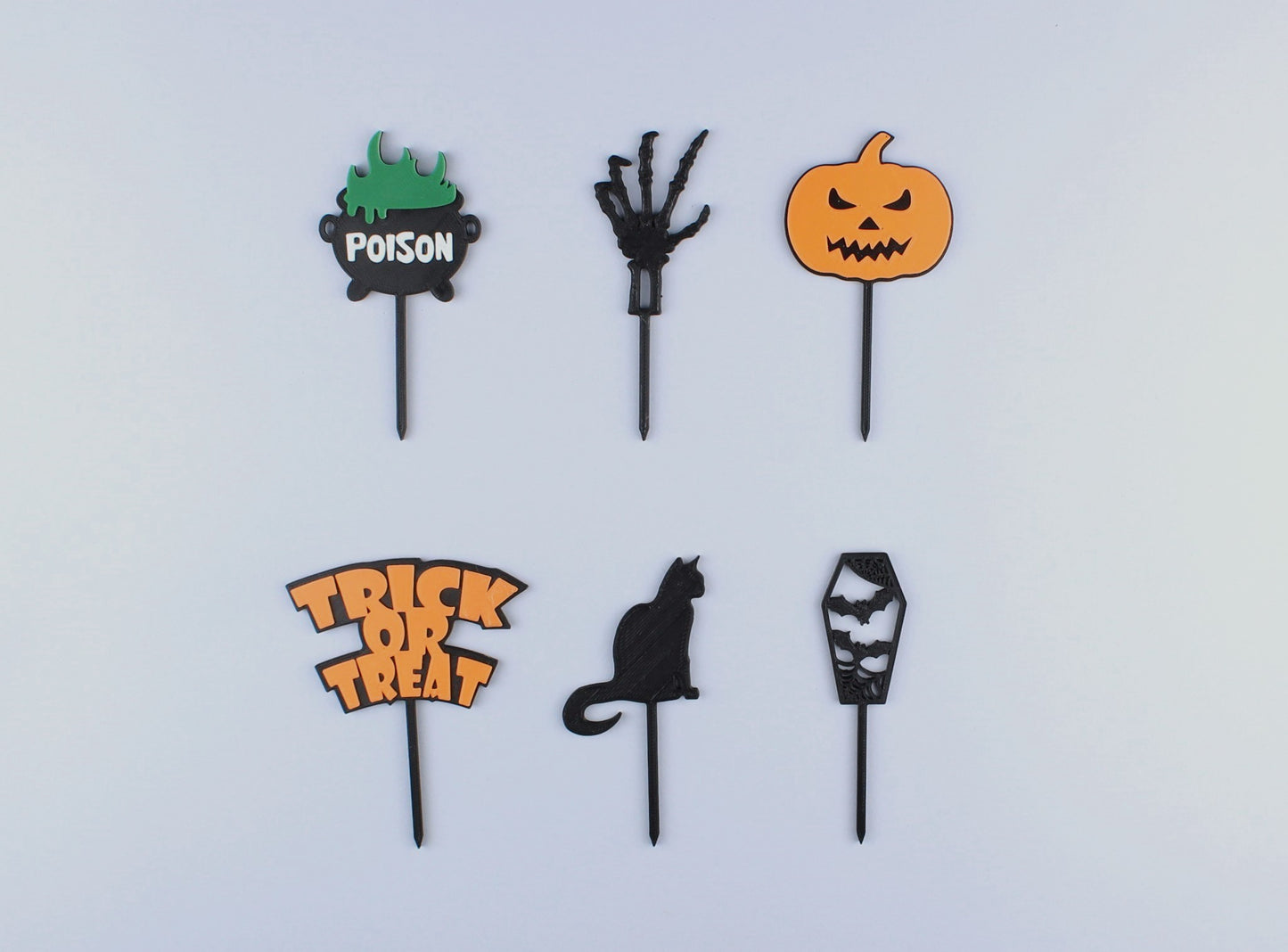 3D Printed Halloween Cupcake Toppers In Different Spooky Designs