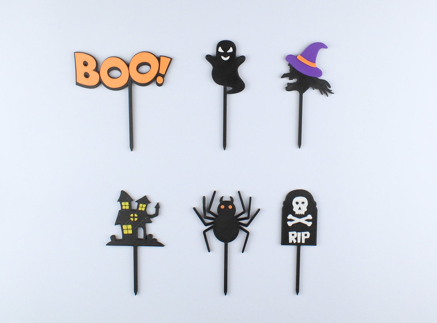 3D Printed Halloween Cupcake Toppers In Different Spooky Designs