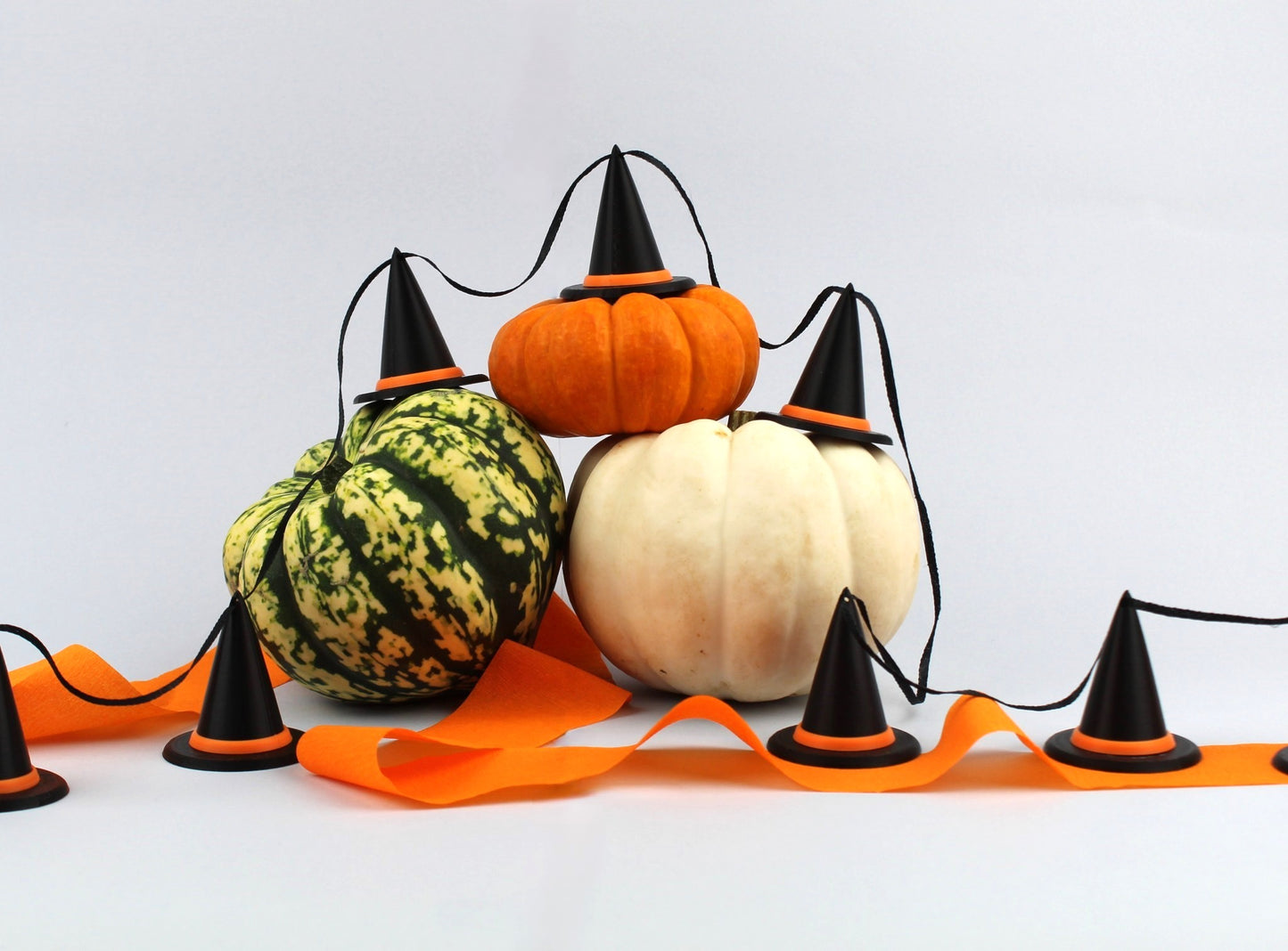 3D Printed Witches' Hats Halloween String Garland
