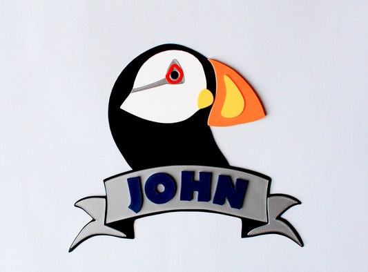 3D Printed Puffin Room Sign