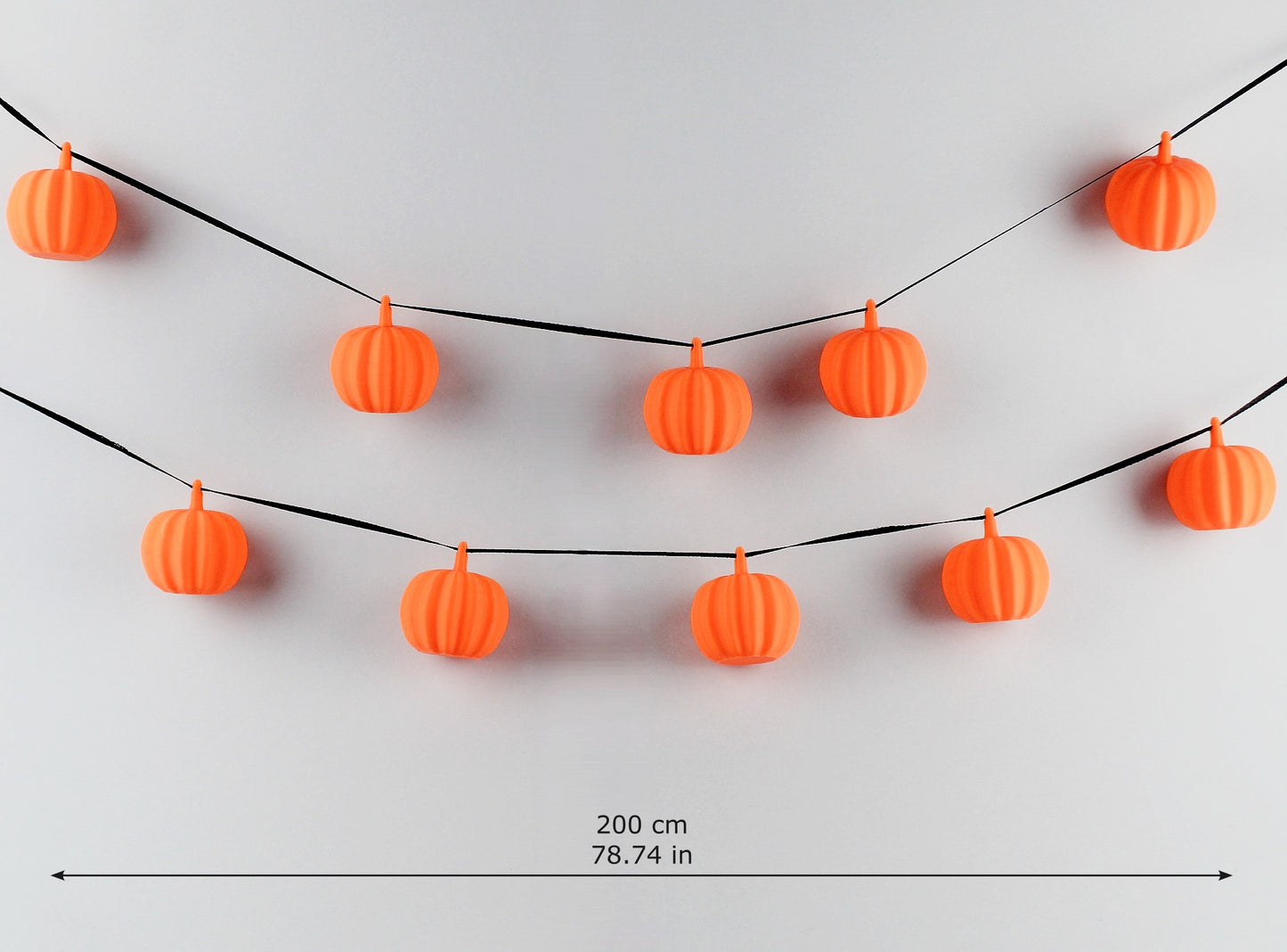 3D Printed Pumpkins Halloween String Garland
