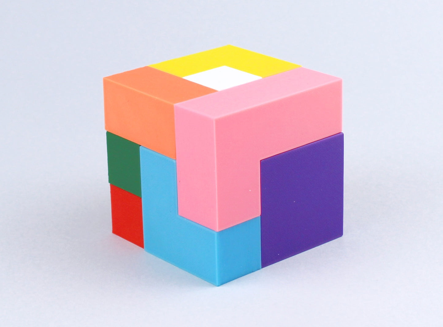 3D Printed Colourful Puzzle Cube