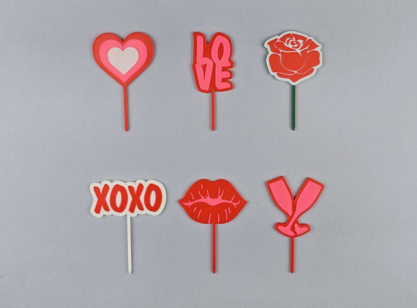 3D Printed Valentine's Day Cupcake Toppers