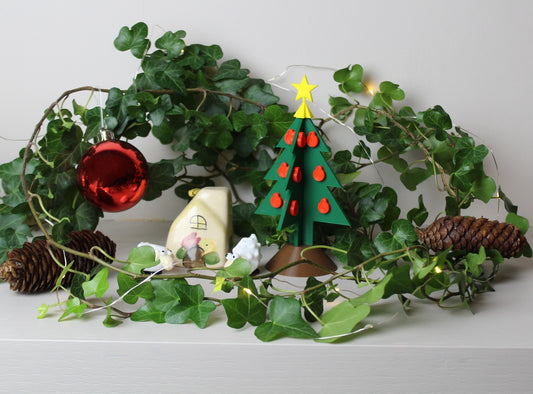 Mini Christmas Tree Ornament On a Shelf