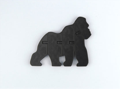Black 3D Printed Articulated Gorilla
