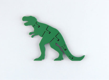 Green 3D Printed Articulated Trex