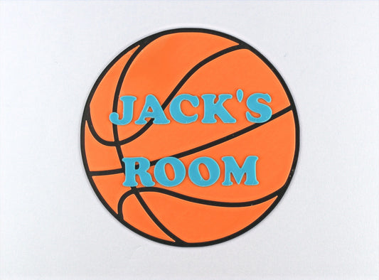 Personalised 3D Printed Basketball Room Sign