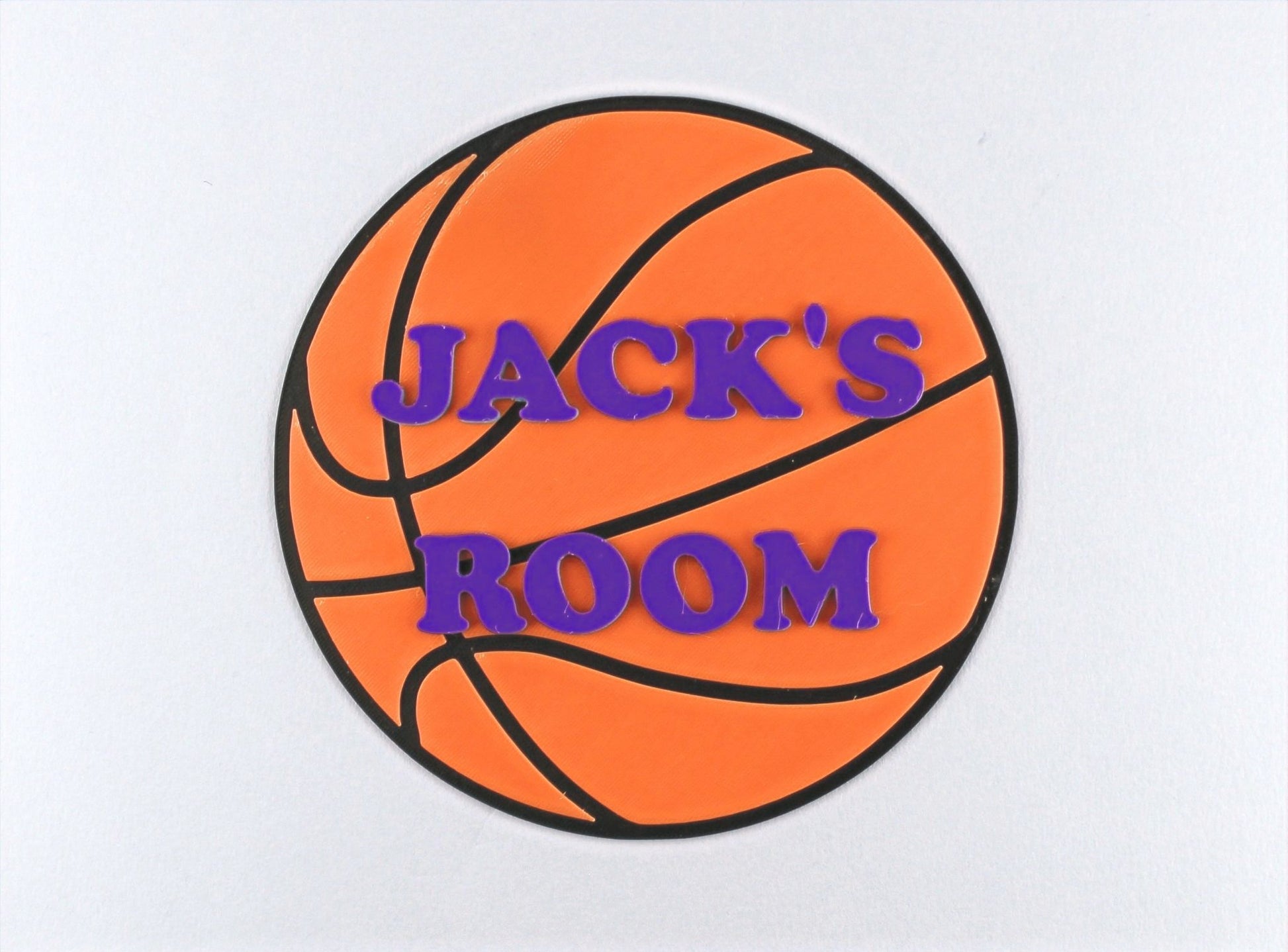 Personalised 3D Printed Basketball Room Sign