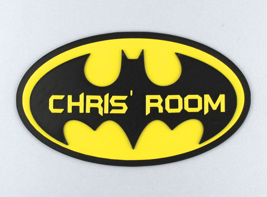 Personalised 3D Printed Batman Room Sign