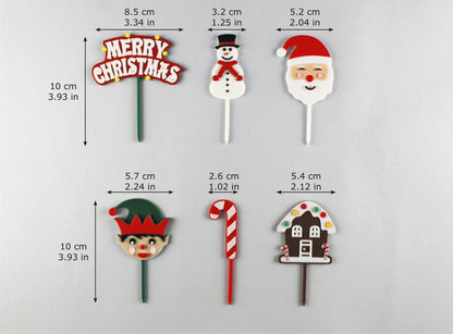 3D Printed Christmas Cupcake Toppers