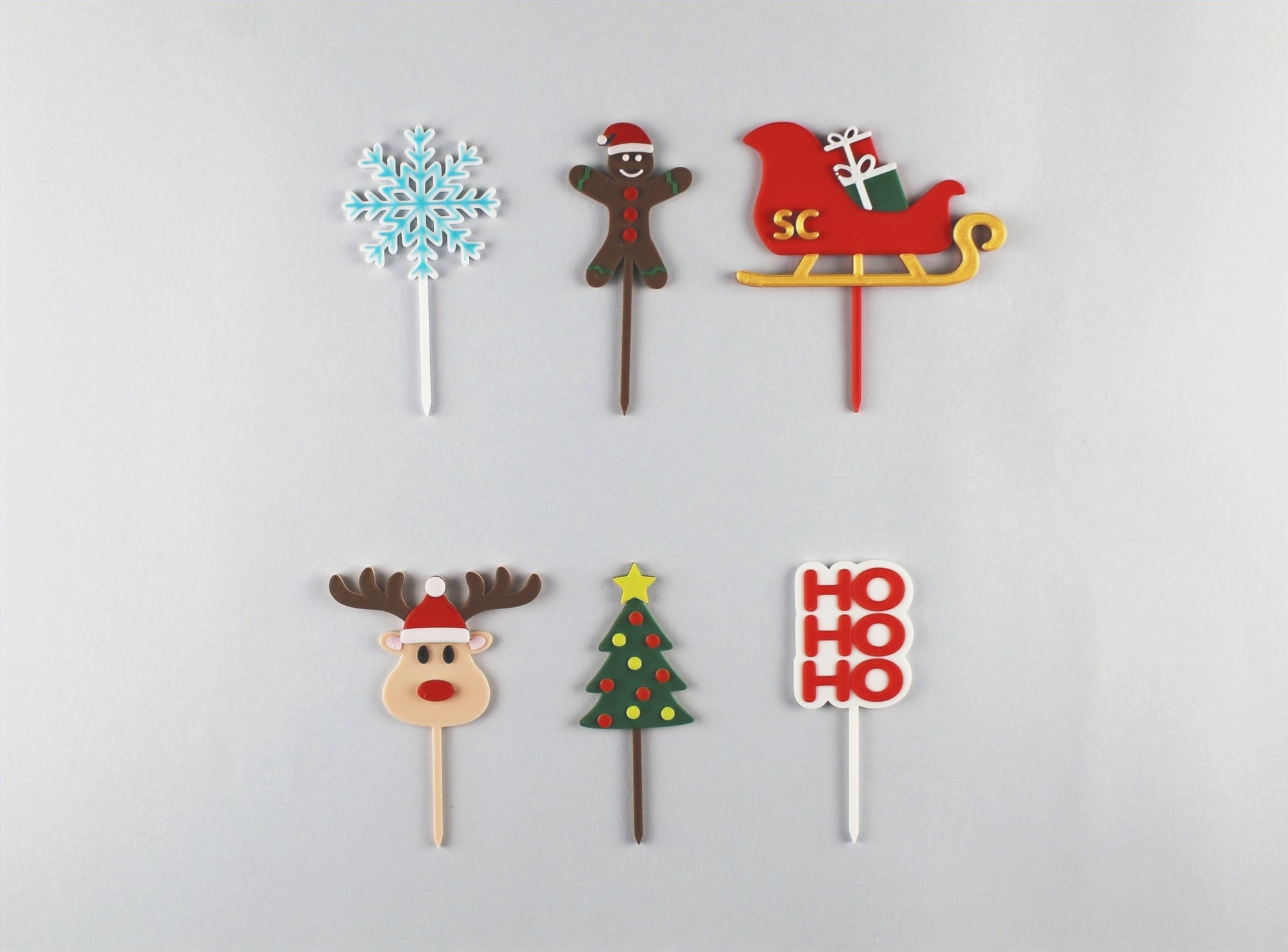 3D Printed Christmas Cupcake Toppers