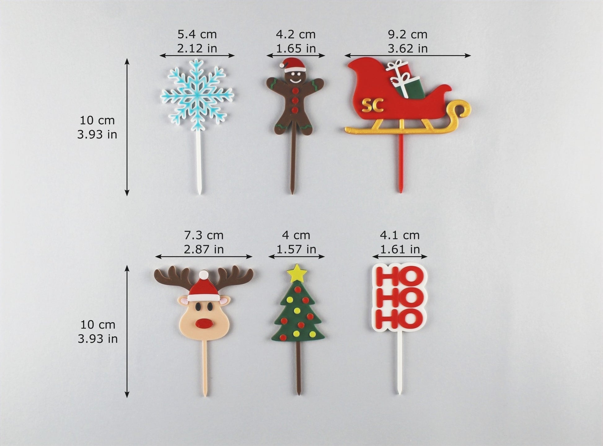 3D Printed Christmas Cupcake Toppers