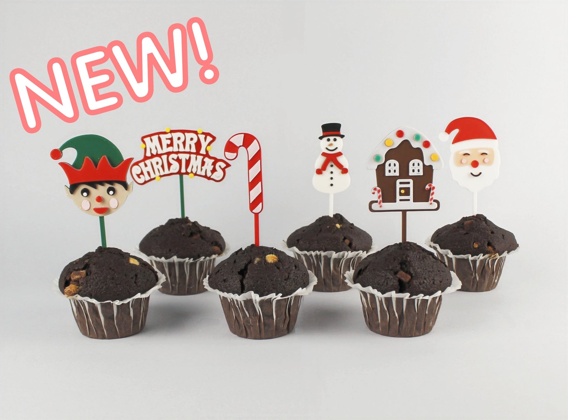 3D Printed Christmas Cupcake Toppers