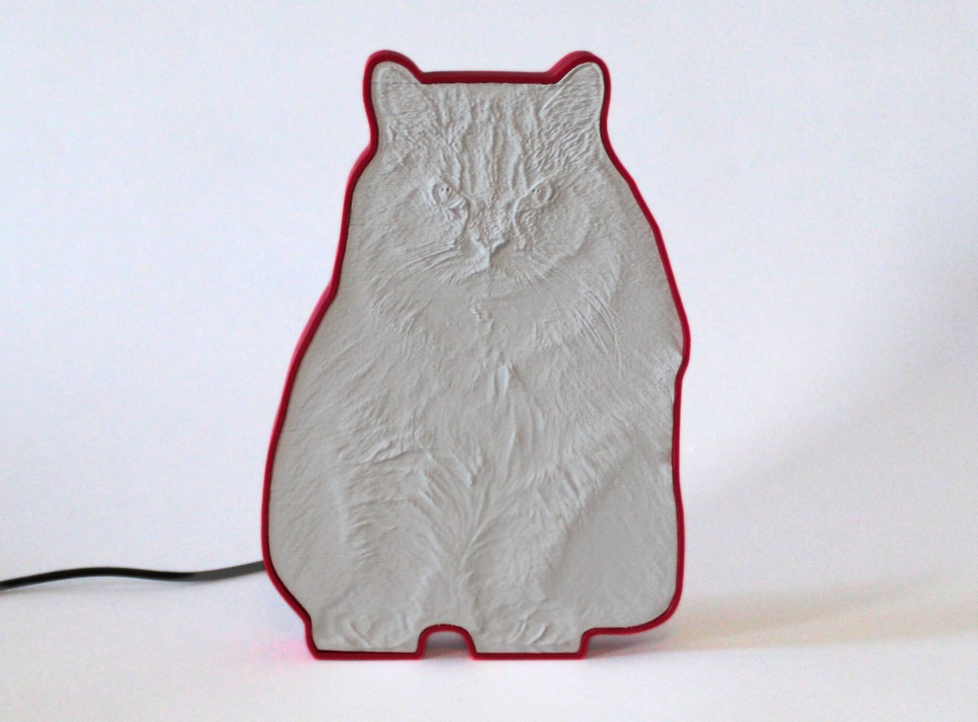 A Cat shaped 3D Printed Lithophane Lamp