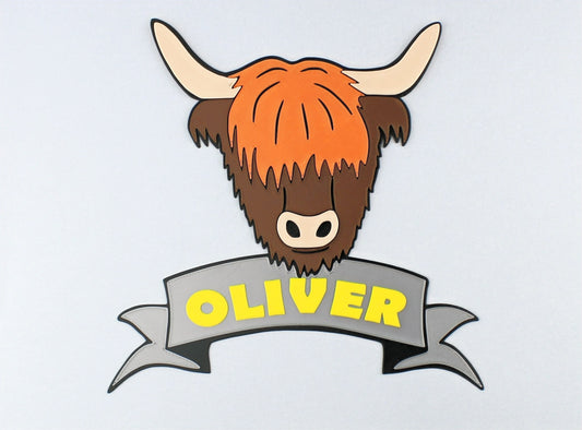 Highland Cow Room Sign
