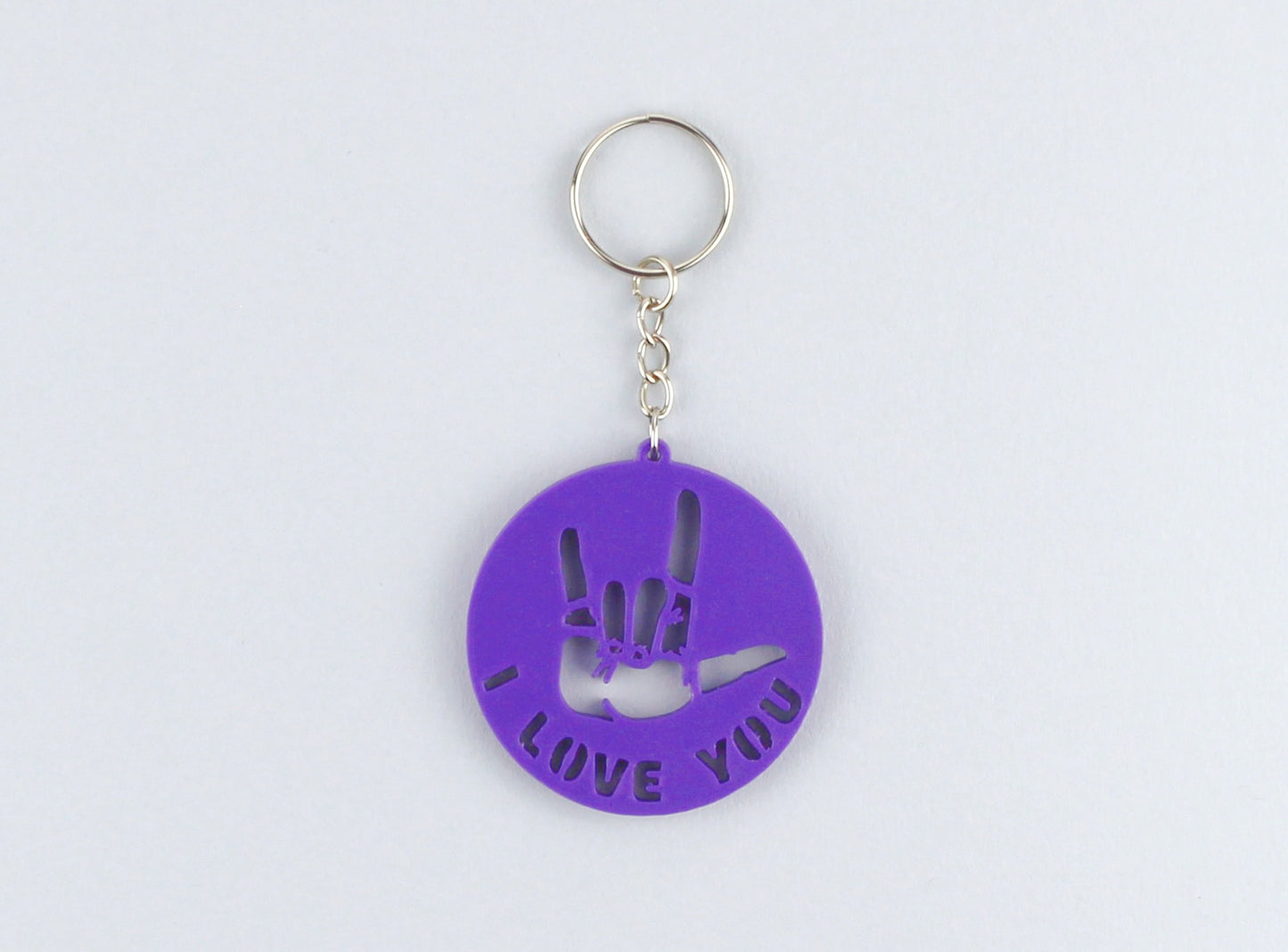 3D Printed I Love You Sign Language Keychain