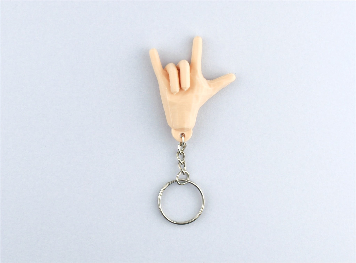 3D Printed I Love You Sign Language Keychain