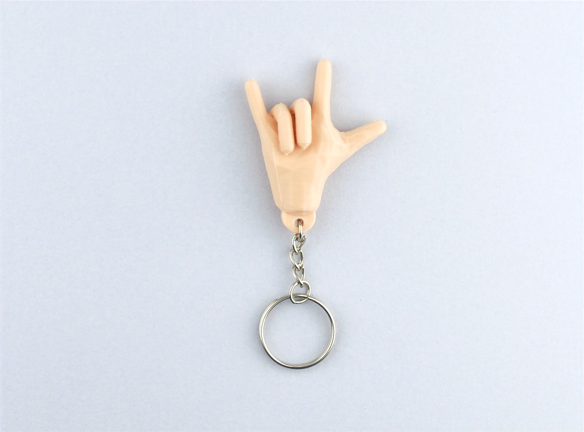 3D Printed I Love You Sign Language Keychain