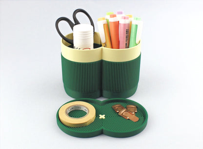 3D Printed Pen Holder full of stationery