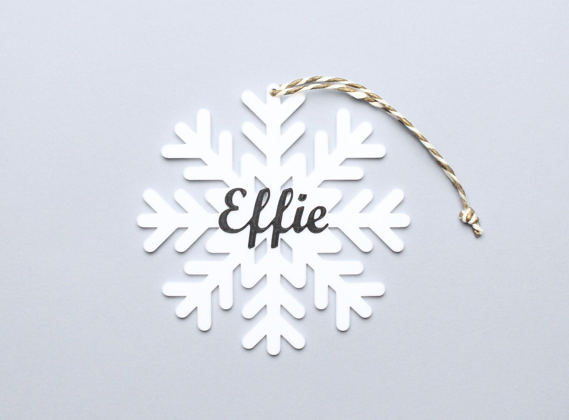 3D Printed Personalised Snowflake Christmas Ornament