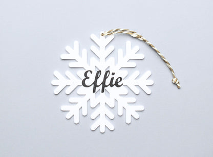3D Printed Personalised Snowflake Christmas Ornament