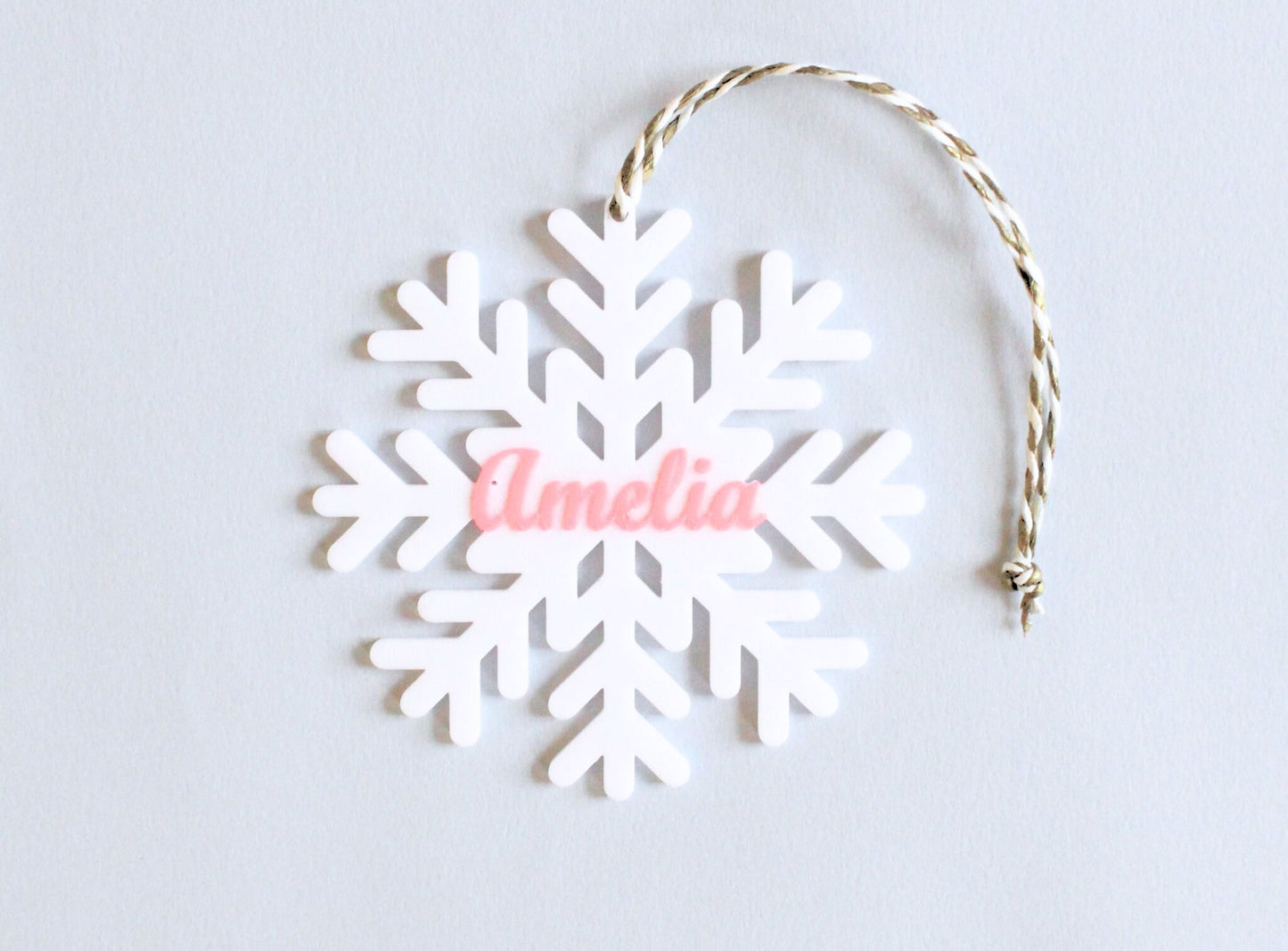 3D Printed Personalised Snowflake Christmas Ornament