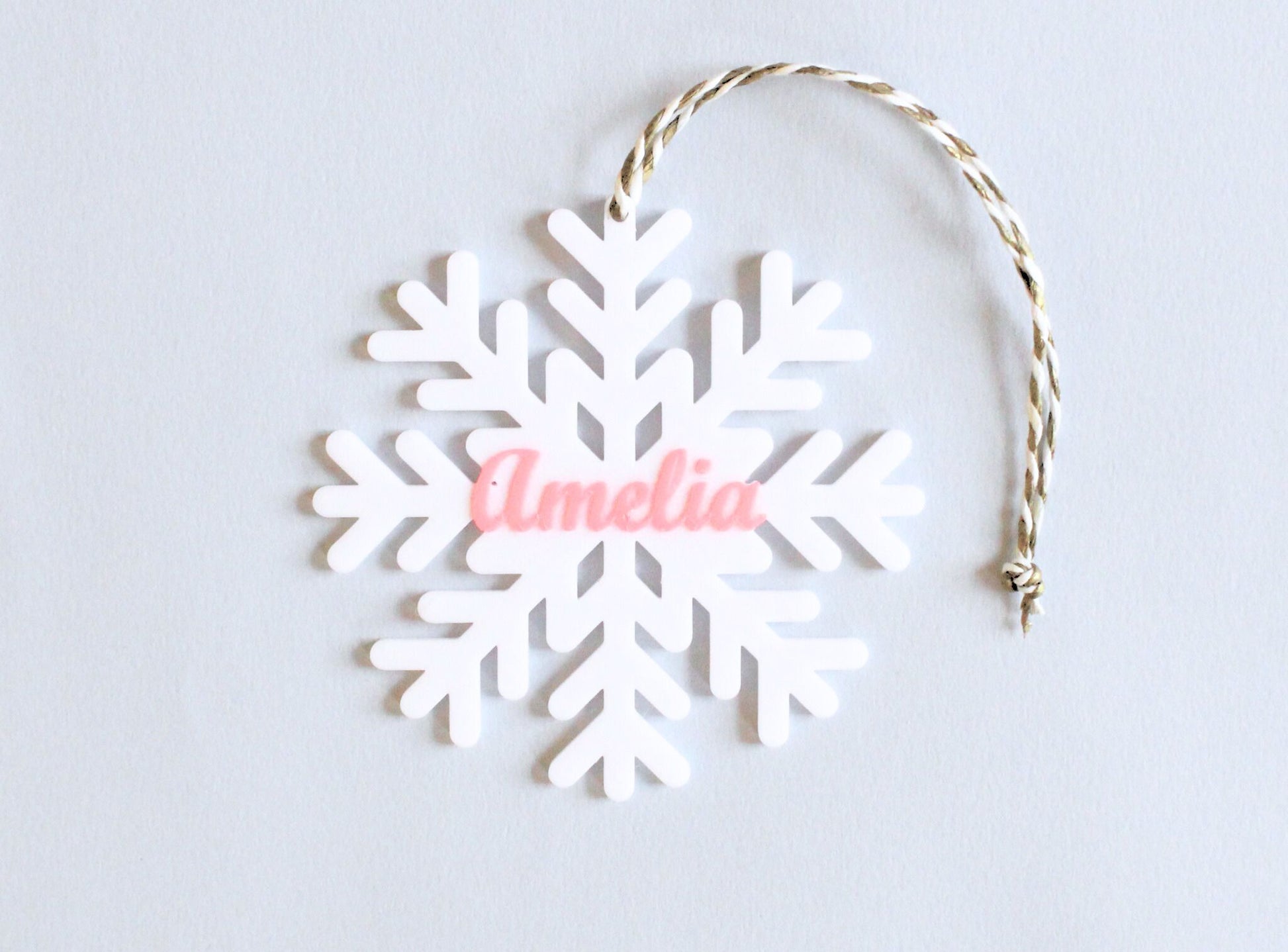 3D Printed Personalised Snowflake Christmas Ornament