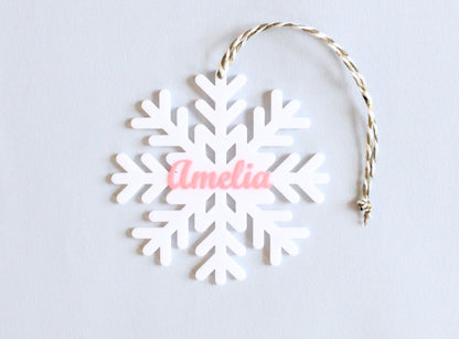 3D Printed Personalised Snowflake Christmas Ornament
