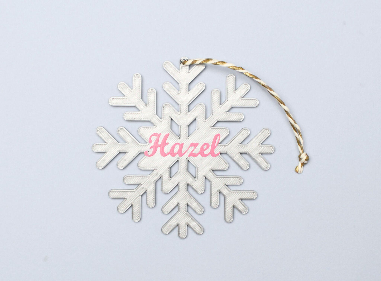 3D Printed Personalised Snowflake Christmas Ornament