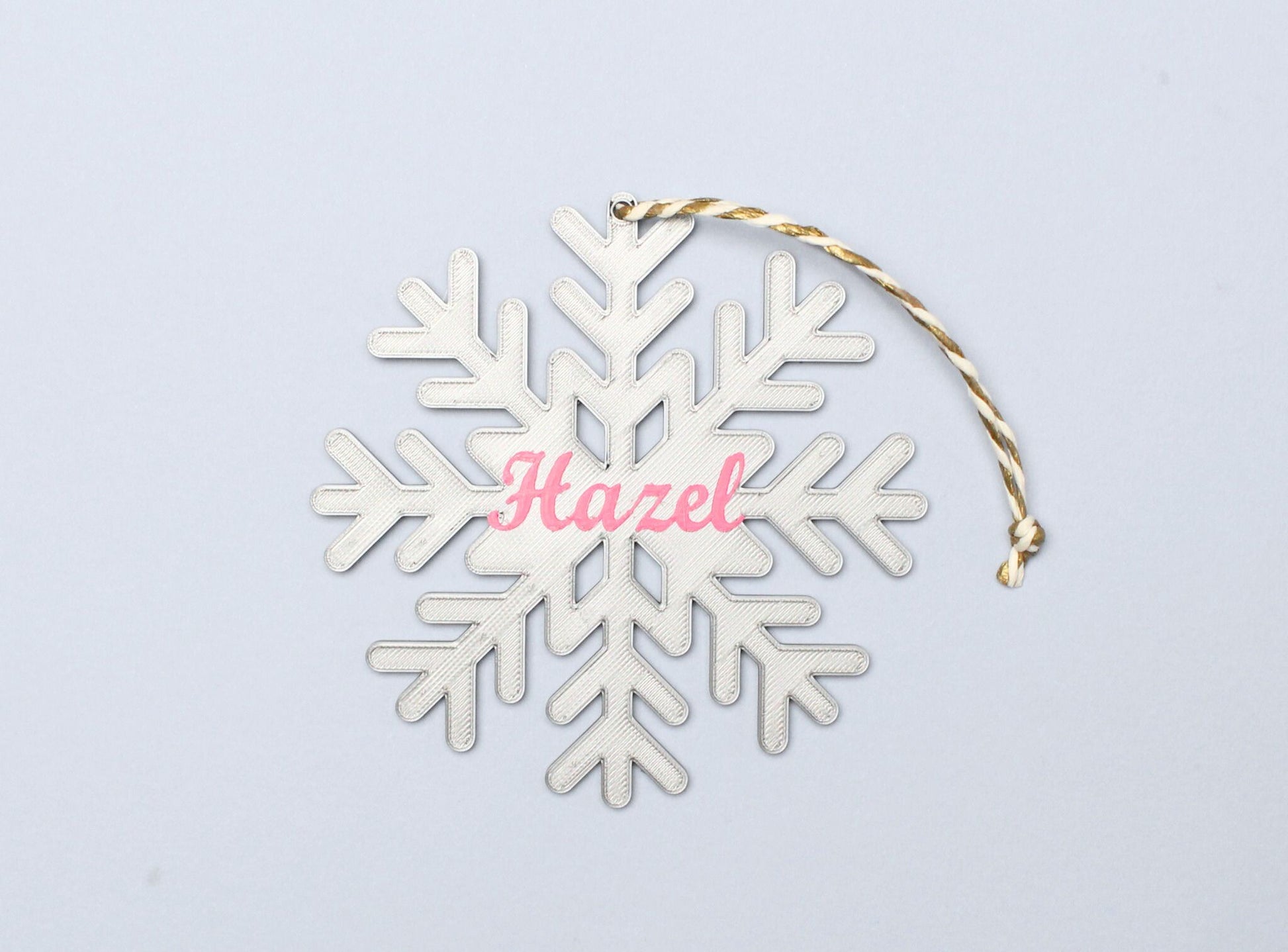 3D Printed Personalised Snowflake Christmas Ornament