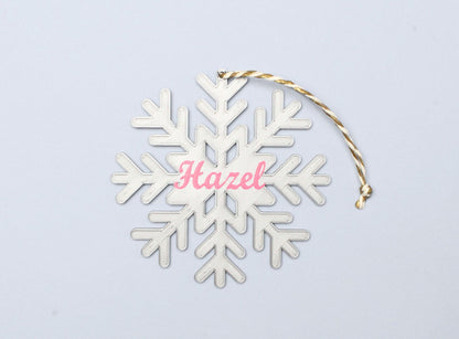 3D Printed Personalised Snowflake Christmas Ornament