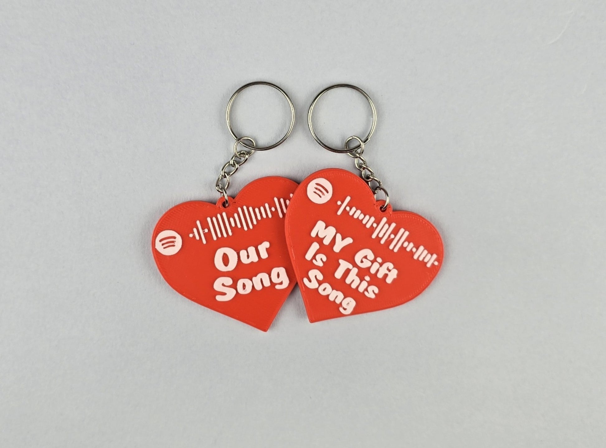 Valentine's Day Personalised Spotify Code Keyring – 3DF