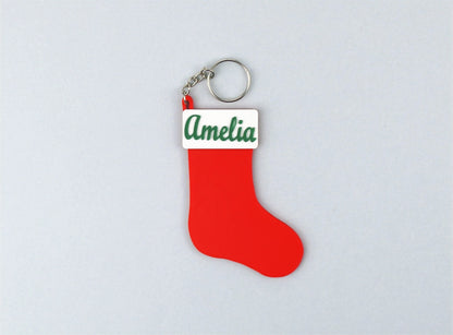 Personalised Stocking Ornament with a Keychain - Amelia