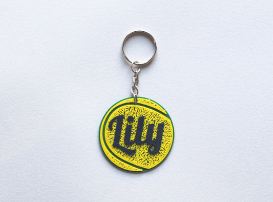 3D Printed Personalised Tennis Ball Keyring