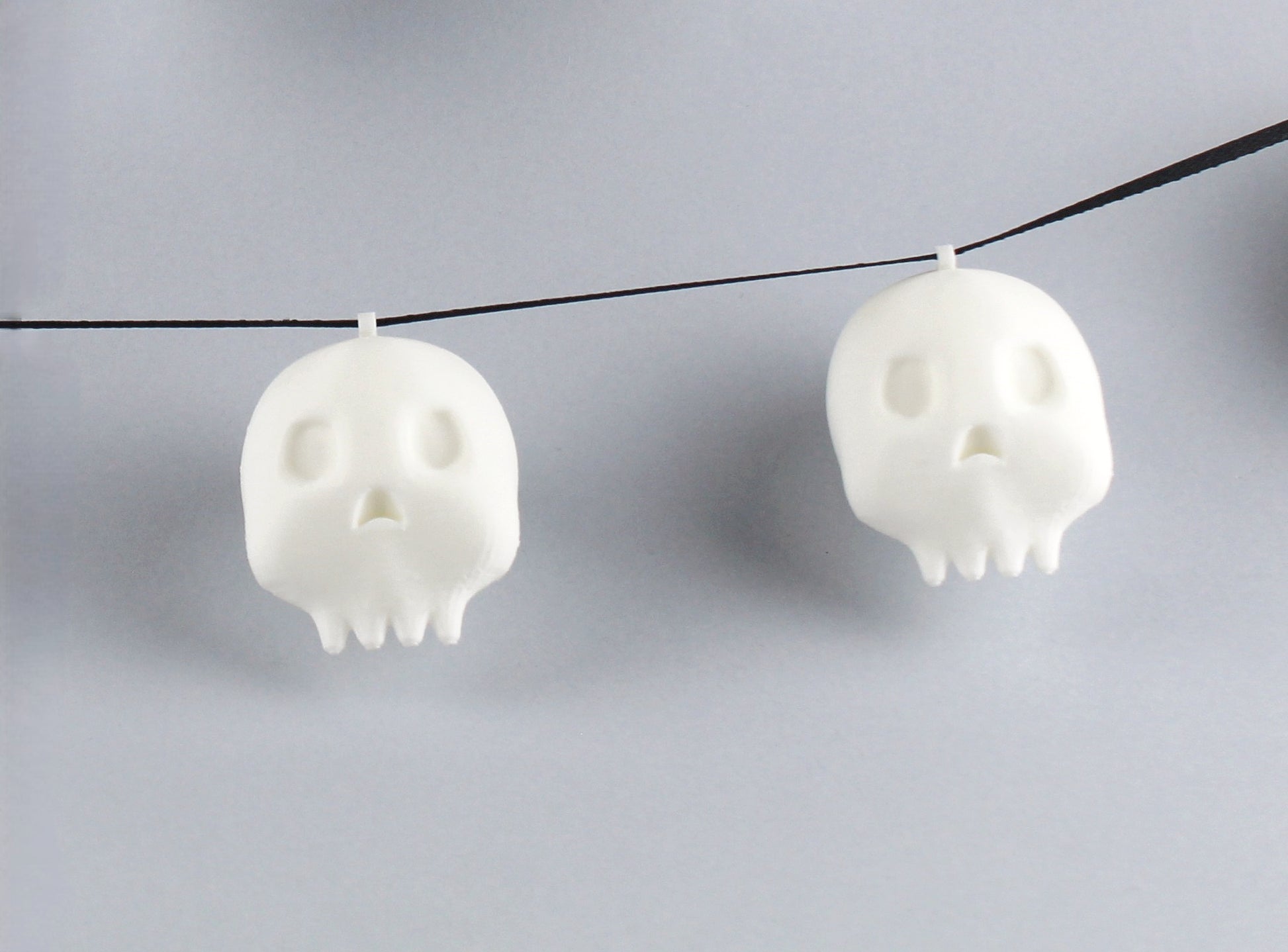 3D Printed Skulls Halloween String Garland