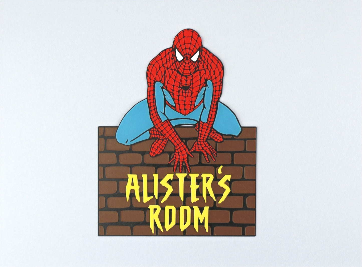 Personalised 3D Printed Spiderman Room Sign