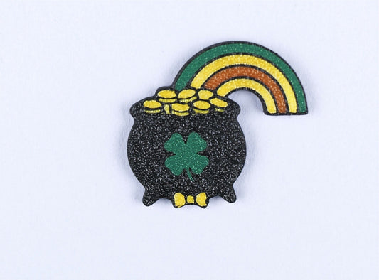 3D Printed St. Patrick's Day Pot Of Gold Lapel Pin