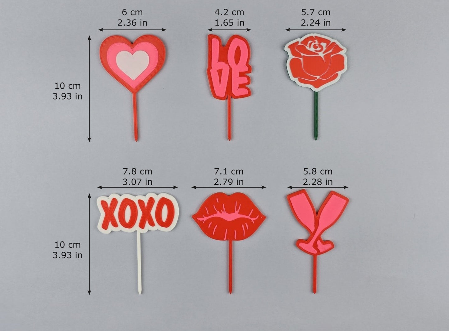 Valentine's Day Cupcake Toppers