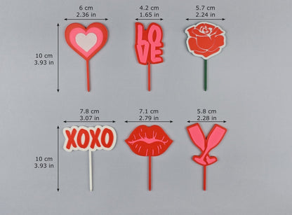 Valentine's Day Cupcake Toppers