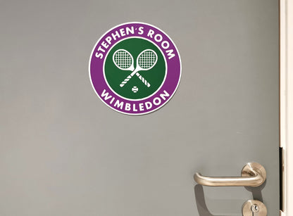 3D Printed Wimbledon Room Sign on a Door