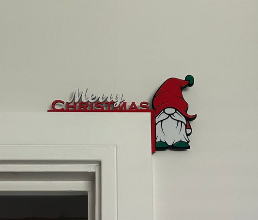 Merry Christmas Gnome Gonk Door Corner Sign