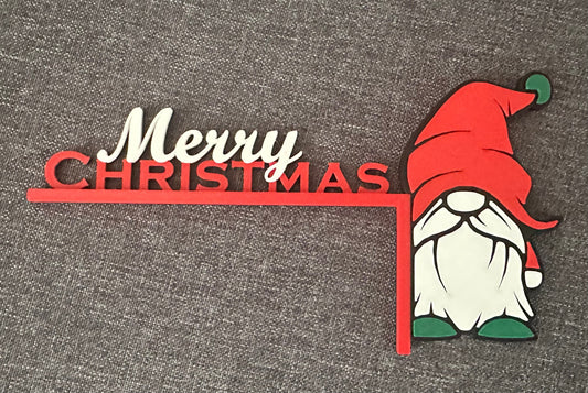 Merry Christmas Gnome Gonk Door Corner Sign