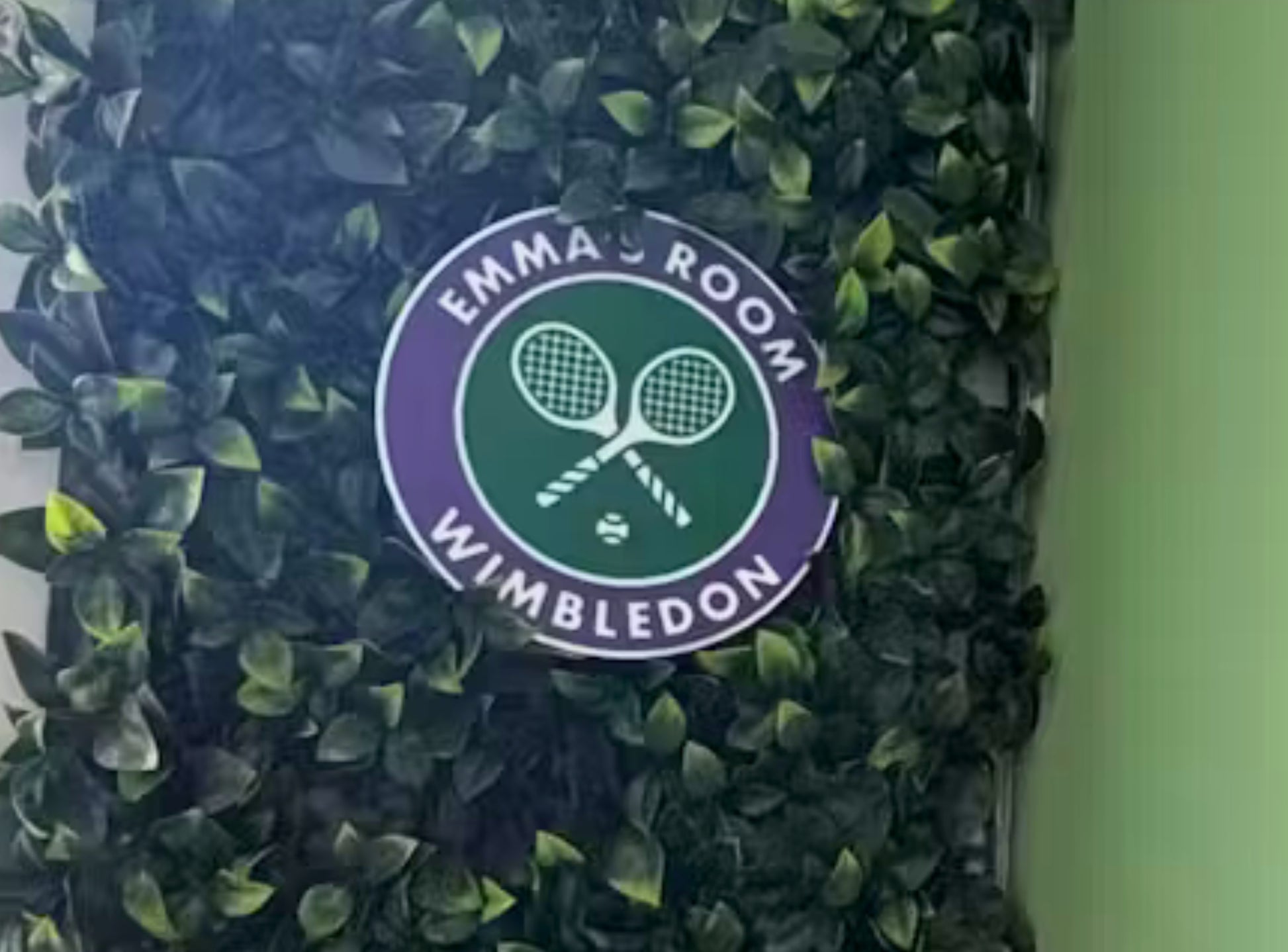 Personalised 3D Printed Wimbledon Room Sign