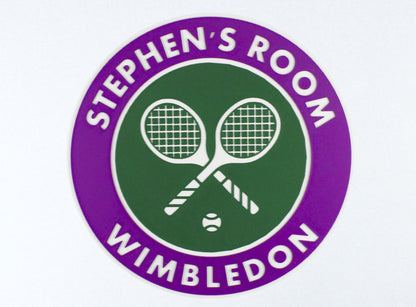 Personalised 3D Printed Wimbledon Room Sign