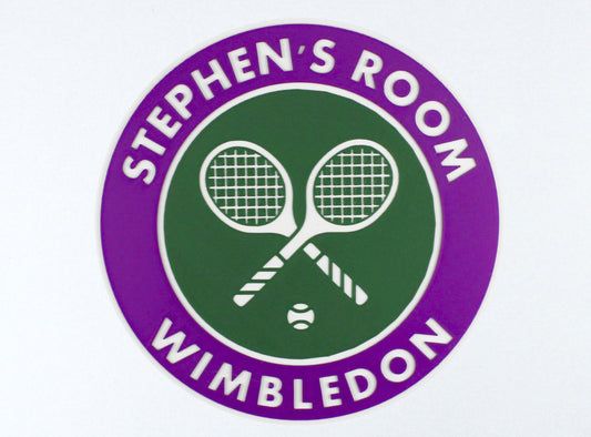 Personalised 3D Printed Wimbledon Room Sign