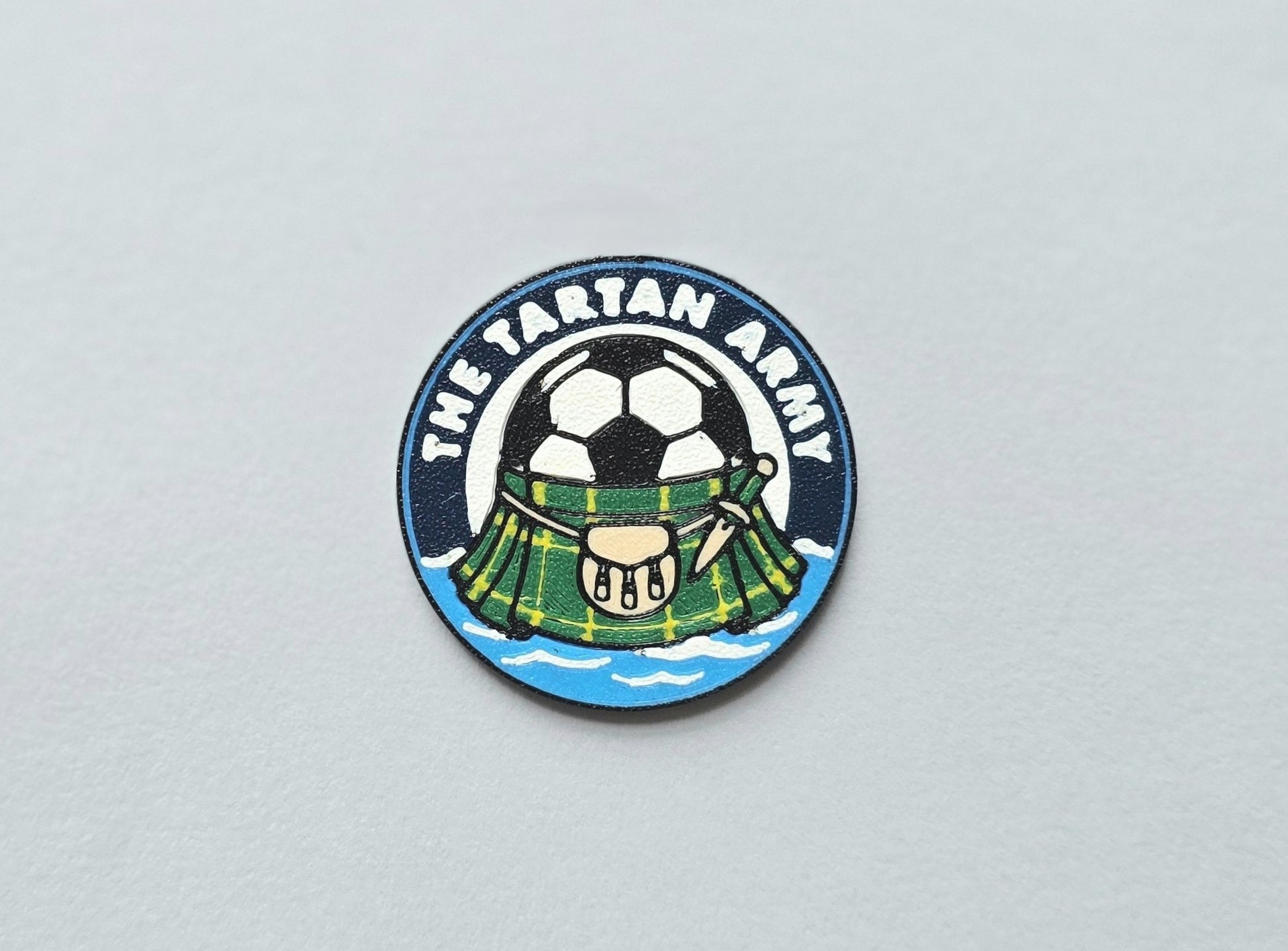 Tartan Army Football in a Kilt Lapel Pin